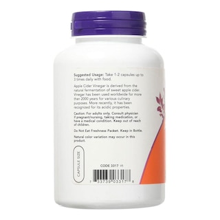 Foto 2 | Foto 2 | Vitaminas Now Vinagre De Manzana 450mg 180 Cápsulas
