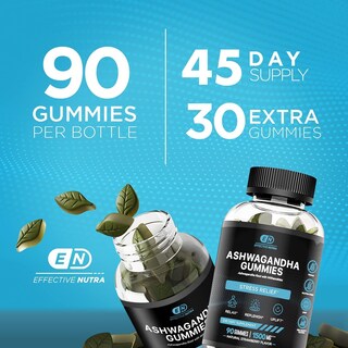 Foto 4 | Foto 4 | Suplementos Efectivos: Gomitas De Ashwagandha Nutra, 1500 Mg, 90 Unidades - Venta Internacional.