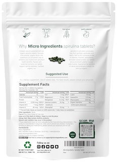 Foto 2 | Foto 2 | Suplemento De Microingredientes: Espirulina Orgánica, 3000 Mg, 720 Tabletas - Venta Internacional.
