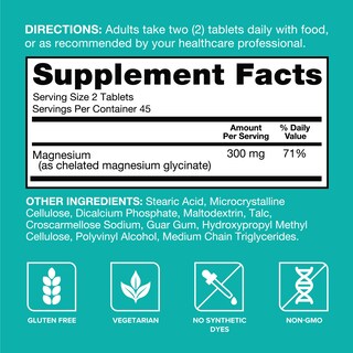 Foto 6 | Foto 6 | Suplemento Qunol Glicinato De Magnesio 300 Mg 90 Comprimidos - Venta Internacional.