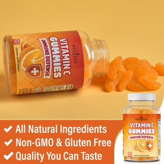 Foto 3 | Foto 3 | Gomitas De Vitamina C New Age Naranja Vegetarianas 250 Mg (120) - Venta Internacional.