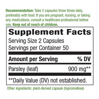 Foto 5 | Foto 5 | Suplemento Nature's Way Premium Herbal Perejil Leaf 100 Cápsulas - Venta Internacional.