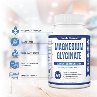 Foto 5 | Foto 5 | Suplemento De Magnesio Purly Optimal Glicinato De Magnesio 500 Mg - Venta Internacional.