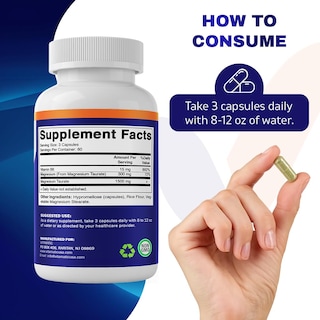 Foto 3 | Foto 3 | Suplemento Vitamático De Taurato De Magnesio 1500 Mg 180 Cápsulas - Venta Internacional.