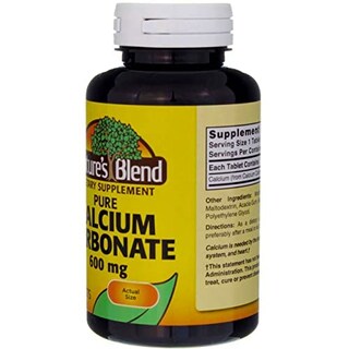 Foto 6 | Foto 6 | Suplemento Nature's Blend De Carbonato De Calcio Puro 600 Mg 100 Tabletas - Venta Internacional.