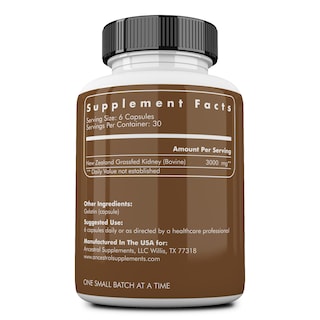 Foto 2 | Foto 2 | Suplemento Ancestral Supplements, Riñón De Res Alimentado Con Pasto, 3000 Mg - Venta Internacional.