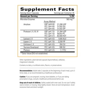 Foto 2 | Foto 2 | Enzimas Digestivas, Terapéutica Integral, Similase, 180 Cápsulas - Venta Internacional.