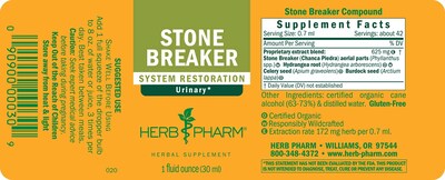 Foto 2 | Foto 2 | Suplemento Líquido Compuesto Herb Pharm Stone Breaker, 30 Ml - Venta Internacional.