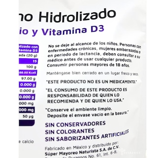 Foto 3 | Foto 3 | Colágeno Hidrolizado Calcio Vitamina D3 300 Gr Vidanat
