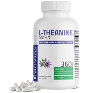 Foto 3 | Foto 3 | Suplemento Bronson L-teanina 200 Mg Con Passion Flor 360 Cápsulas - Venta Internacional.