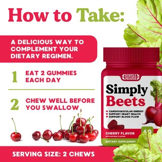 Foto 3 | Foto 3 | Suplemento Simplybeets Heart Gommies Daily Blood Pressure Su - Venta Internacional.