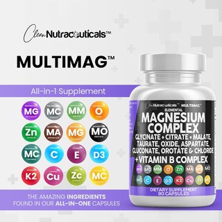 Foto 7 | Foto 7 | Complejo De Magnesio Supplement Clean Nutraceuticals 2285 Mg - Venta Internacional.