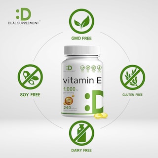 Foto 3 | Foto 3 | Suplementos De Vitamina E, Suplemento De Oferta De 1000 Ui, 240 Cápsulas Blandas - Venta Internacional.