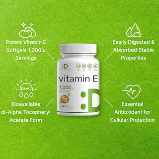 Foto 4 | Foto 4 | Suplementos De Vitamina E, Suplemento De Oferta De 1000 Ui, 240 Cápsulas Blandas - Venta Internacional.