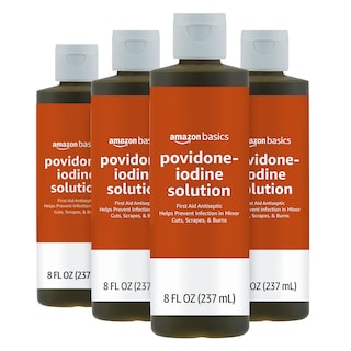 Foto 1 | Foto 1 | Antiséptico De Primeros Auxilios Amazon Basics Con 10% De Povidona Yodada, 240 Ml X4 - Venta Internacional.