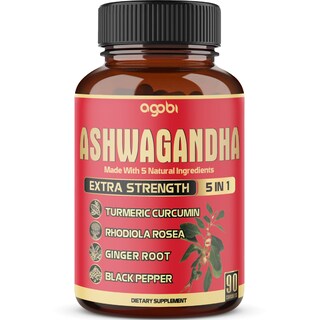 Foto 1 | Foto 1 | Cápsulas De Suplemento Agobi Ashwagandha Con Jengibre Y Cúrcuma, 90 Unidades - Venta Internacional.