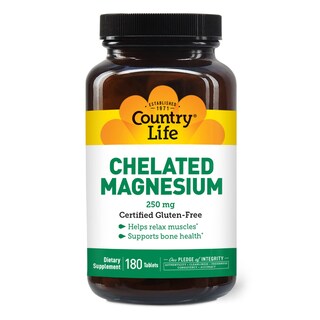 Foto 1 | Foto 1 | Suplemento Country Life De Magnesio Quelado 250 Mg 180 Comprimidos - Venta Internacional.