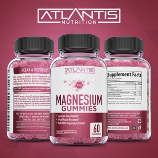 Foto 4 | Foto 4 | Gomitas De Magnesio Atlantis Nutrition 770 Mg De Citrato De Magnesio - Venta Internacional.