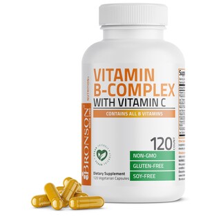 Foto 1 | Foto 1 | Complementa El Complejo De Vitamina B Bronson Con Vitamina C 120 Cápsulas - Venta Internacional.