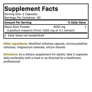 Foto 7 | Foto 7 | Suplemento Futurebiotics De Raíz De Maca 4000 Mg 120 Cápsulas - Venta Internacional.