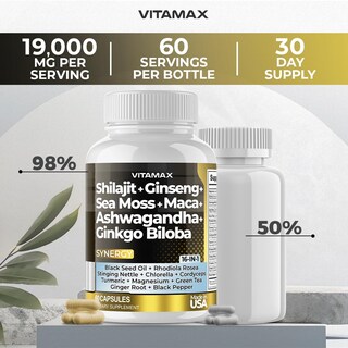 Foto 5 | Foto 5 | Suplemento Vitamax Pure Shilajit Del Himalaya De 10,000 Mg De Ashwagandha - Venta Internacional.