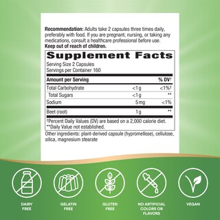 Foto 5 | Foto 5 | Suplemento De Raíz De Remolacha De Nature's Way 320 Cápsulas De 1000 Mg - Venta Internacional.