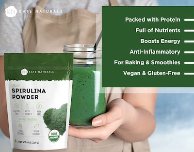 Foto 2 | Foto 2 | Espirulina En Polvo Kate Naturals Organic 240 Ml Para Apoyo Inmunológico - Venta Internacional.