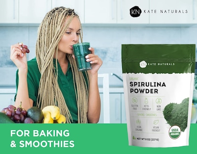 Foto 3 | Foto 3 | Espirulina En Polvo Kate Naturals Organic 240 Ml Para Apoyo Inmunológico - Venta Internacional.