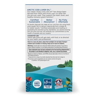 Foto 3 | Foto 3 | Suplemento De Aceite De Hígado De Bacalao Ártico De Nordic Naturals 180 Cápsulas Blandas - Venta Internacional.