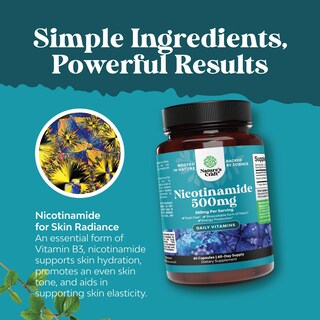 Foto 4 | Foto 4 | Suplemento Natures Craft Con Vitamina B3 Y Niacinamida, 500 Mg, 60 Cápsulas - Venta Internacional.