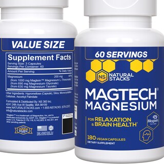 Foto 1 | Foto 1 | Suplemento Natural Stacks Magtech Magmagnesio 180 Cápsulas - Venta Internacional.
