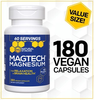 Foto 5 | Foto 5 | Suplemento Natural Stacks Magtech Magmagnesio 180 Cápsulas - Venta Internacional.