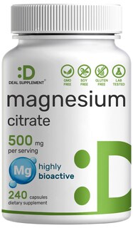 Foto 1 | Foto 1 | Suplemento De Oferta De Citrato De Magnesio, 500 Mg, 240 Cápsulas - Venta Internacional.