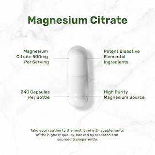 Foto 3 | Foto 3 | Suplemento De Oferta De Citrato De Magnesio, 500 Mg, 240 Cápsulas - Venta Internacional.
