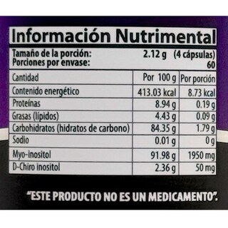 Foto 2 | Foto 2 | Suplemento Natural Health Myo & D-Chiro Inositol 240 Cápsulas