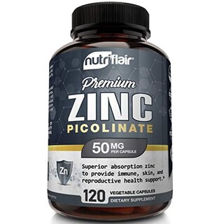 Foto 1 | Foto 1 | Suplemento De Zinc Nutriflair Picolinato De Zinc 50 Mg 120 Cápsulas - Venta Internacional.