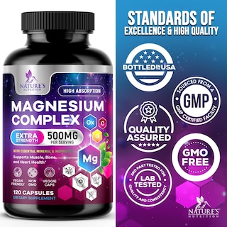 Foto 4 | Foto 4 | Suplemento Complejo De Magnesio Nature's Nutrition 500 Mg 120 Cápsulas - Venta Internacional.