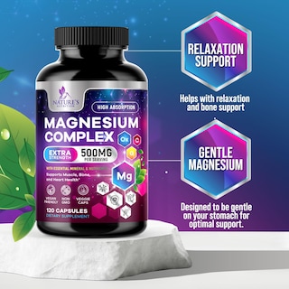 Foto 7 | Foto 7 | Suplemento Complejo De Magnesio Nature's Nutrition 500 Mg 120 Cápsulas - Venta Internacional.