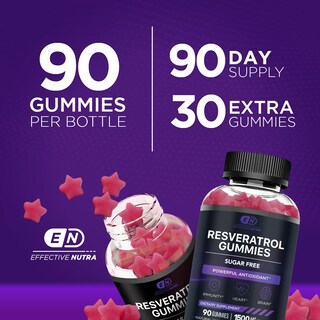 Foto 4 | Foto 4 | Suplemento Efectivo: Gomitas De Resveratrol Nutra, 1500 Mg, 90 Unidades - Venta Internacional.