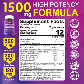 Foto 2 | Foto 2 | Suplemento De Gomitas De Resveratrol Nextdia 1500 Mg 60 Unidades - Venta Internacional.