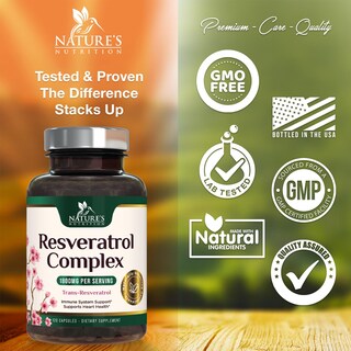 Foto 4 | Foto 4 | Suplemento Nature's Nutrition Resveratrol 1800 Mg 120 Cápsulas - Venta Internacional.