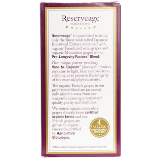 Foto 7 | Foto 7 | Suplemento Reserveage Beauty Resveratrol 250 Mg 120 Cápsulas - Venta Internacional.