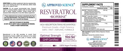Foto 2 | Foto 2 | Suplemento Approved Science Resveratrol 1000 Mg 380 Cápsulas - Venta Internacional.