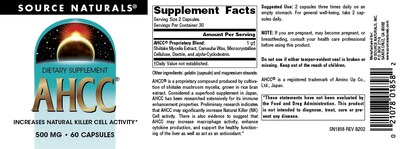 Foto 4 | Foto 4 | Suplemento Source Naturals Ahcc 500 Mg - 60 Cápsulas - Venta Internacional.