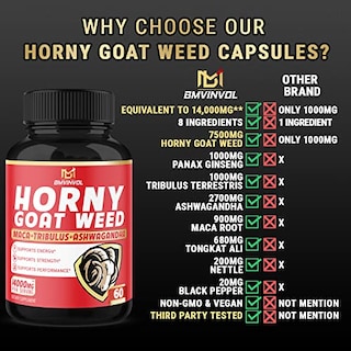 Foto 5 | Foto 5 | Suplemento Bmvinvol Horny Goat Weed 14000 Mg Con Maca, Tribulu - Venta Internacional.