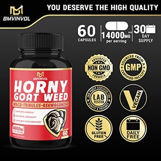 Foto 7 | Foto 7 | Suplemento Bmvinvol Horny Goat Weed 14000 Mg Con Maca, Tribulu - Venta Internacional.
