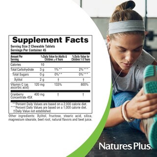 Foto 5 | Foto 5 | Suplemento Nature's Plus Ultra Masticable De Arándano Rojo 200 Mg Con Vitamina C - 90 Tabletas - Venta Internacional.