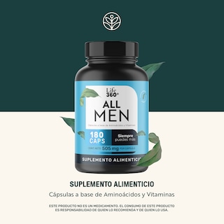 Foto 2 | Foto 2 | Life 360+ All Men 180 Cápsulas Aminoácidos Y Vitaminas