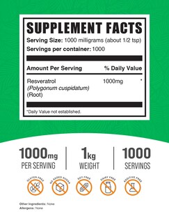 Foto 2 | Foto 2 | Suplemento Bulksupplements Resveratrol 1000 Mg 1 Kg - Venta Internacional