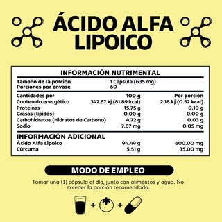 Foto 6 | Foto 6 | Suplemento Alimenticio Beyond Vitamins Ácido Alfa Lipóico (ala) 600mg 60 Cápsulas